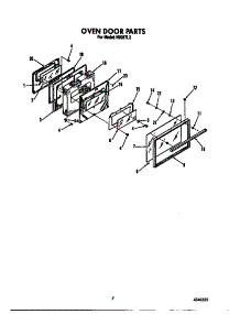 Oven Door parts for Roper Electric Range N9357*2 from AppliancePartsPros.com