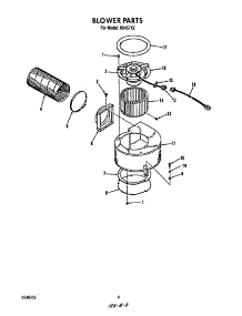 Blower parts for Roper Electric Range N9457*2 from AppliancePartsPros.com