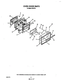 Oven Door parts for Roper Electric Range N9457*3 from AppliancePartsPros.com