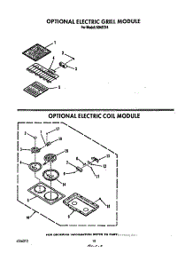 Grill Module And Electric Coil Module parts for Roper Electric Range N9457*4 from AppliancePartsPros.com