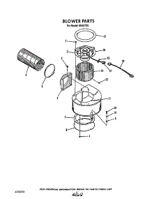 Blower parts for Roper Electric Range N9457*5 from AppliancePartsPros.com