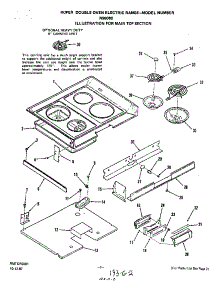 Main Top parts for Roper Electric Range N9608*0 from AppliancePartsPros.com