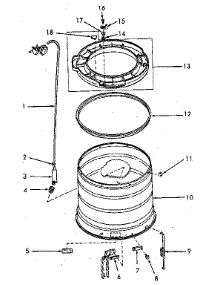 Outer Tub, Cover And Pressure Hose parts for Speed Queen Washer NA4621L33728 from AppliancePartsPros.com
