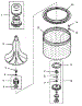 Agitator, Drive Bell, Seal Seat, Lint Filter, Washtub & Hub