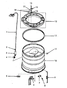 Outer Tub, Cover And Pressure Hose parts for Speed Queen Washer NA8631W33921 from AppliancePartsPros.com