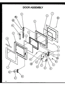 Door Assembly parts for Imperial Countertop Microwave NB160A/P1140901M from AppliancePartsPros.com