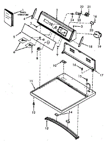 Control Hood, Controls And Cabinet Top parts for Speed Queen Dryer NE4613W43721 from AppliancePartsPros.com