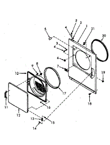 Loading Door, Front Panel And Seals parts for Speed Queen Dryer NE4613W43721 from AppliancePartsPros.com