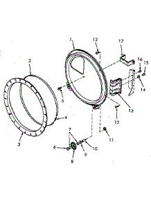 Rear Bulkhead, Felt Seal And Cylinder Roller parts for Speed Queen Dryer NE4613W43721 from AppliancePartsPros.com