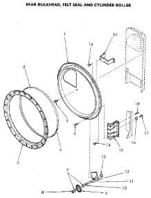 Rear Bulkhead parts for Speed Queen Dryer NE4813L43738 from AppliancePartsPros.com