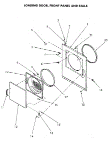 Loading Door And Seals parts for Speed Queen Dryer NE4813W43731 from AppliancePartsPros.com