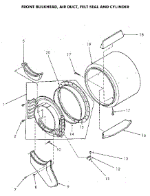 Front Bulkhead parts for Speed Queen Dryer NE4813W43731 from AppliancePartsPros.com