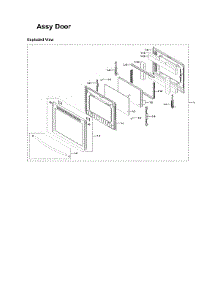 Door Assy parts for Samsung Electric Range NE58F9500SS/AA-03 from AppliancePartsPros.com