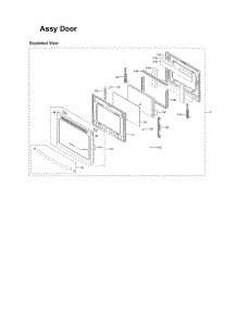 Door Assy parts for Samsung Electric Range NE58R9431SS/AA-00 from AppliancePartsPros.com