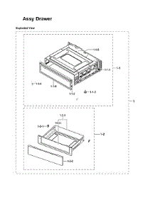 Drawer Assy parts for Samsung Electric Range NE59J7630SW/AA-02 from AppliancePartsPros.com
