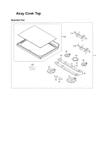Cooktop Assy parts for Samsung Electric Range NE59J7630SW/AA-02 from AppliancePartsPros.com
