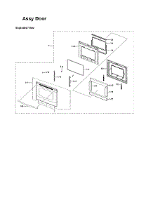 Door Assy parts for Samsung Electric Range NE59J7630SW/AA-03 from AppliancePartsPros.com