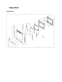 Door Assy parts for Samsung Electric Range NE59R4321SG/AA-00 from AppliancePartsPros.com