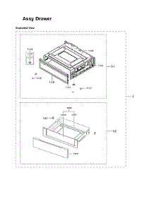 Drawer Assy parts for Samsung Electric Range NE59R4321SG/AA-00 from AppliancePartsPros.com