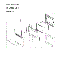 Door Assy parts for Samsung Electric Range NE59R6631SG/AA-00 from AppliancePartsPros.com