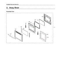 Door Assy parts for Samsung Electric Range NE59R6631ST/AA-00 from AppliancePartsPros.com