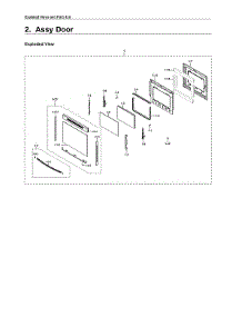 Door Assy parts for Samsung Electric Range NE59T4311SS/AA-00 from AppliancePartsPros.com