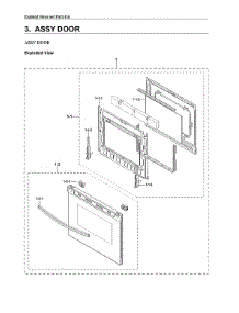 Door Assy parts for Samsung Electric Range NE63A6111SS/AA-00 from AppliancePartsPros.com