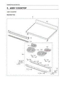 Cooktop Assy parts for Samsung Electric Range NE63A6111SS/AA-00 from AppliancePartsPros.com