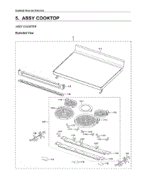 Cooktop Assy parts for Samsung Electric Range NE63A6511SB/AA-00 from AppliancePartsPros.com