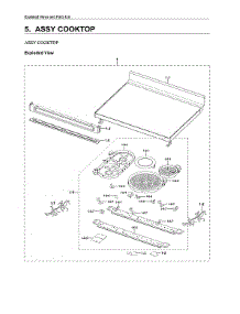 Cooktop Assy parts for Samsung Electric Range NE63A6711SG/AA-00 from AppliancePartsPros.com