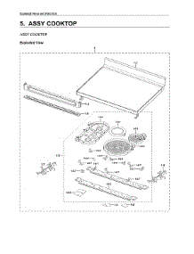 Cooktop Assy parts for Samsung Electric Range NE63A6711ST/AA-00 from AppliancePartsPros.com