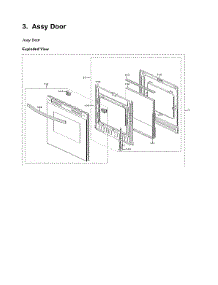 Door Assy parts for Samsung Electric Range NE63B8611SG/AA-00 from AppliancePartsPros.com