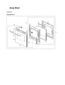 Door Assy parts for Samsung Electric Range NE63T8111SG/AA-00 from AppliancePartsPros.com