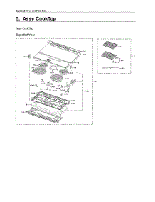 Cooktop Assy parts for Samsung Electric Range NE63T8311SS/AA-02 from AppliancePartsPros.com