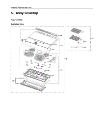 Cooktop Assy parts for Samsung Electric Range NE63T8311SS/AA-05 from AppliancePartsPros.com