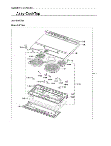 Cooktop Assy parts for Samsung Electric Range NE63T8511SS/AA-00 from AppliancePartsPros.com