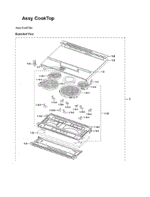 Cooktop Assy parts for Samsung Electric Range NE63T8711SS/AA-00 from AppliancePartsPros.com