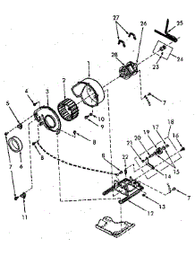 Motor, Exhaust Fan And Belt parts for Speed Queen Dryer NE6613L43828 from AppliancePartsPros.com