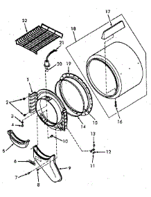 Front Bulkhead, Air Duct, Felt Seal And Cylinder parts for Speed Queen Dryer NE6613W43821 from AppliancePartsPros.com