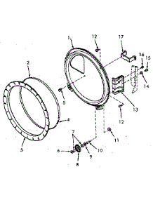 Rear Bulkhead, Felt Seal And Cylinder Roller parts for Speed Queen Dryer NE6613W43821 from AppliancePartsPros.com