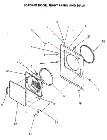 Loading Door And Seals parts for Speed Queen Dryer NE6813L43838 from AppliancePartsPros.com