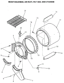 Front Bulkhead parts for Speed Queen Dryer NE6813L43838 from AppliancePartsPros.com