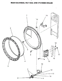 Rear Bulkhead parts for Speed Queen Dryer NE6813W43831 from AppliancePartsPros.com