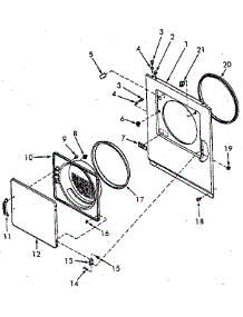Loading Door, Front Panel And Seals parts for Speed Queen Dryer NE8633L43928 from AppliancePartsPros.com