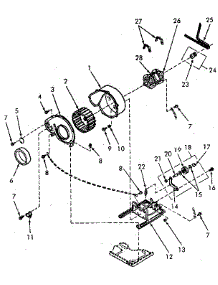Motor, Exhaust Fan And Belt parts for Speed Queen Dryer NE8633L43928 from AppliancePartsPros.com