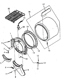 Front Bulkhead, Air Duct, Felt Seal And Cylinder parts for Speed Queen Dryer NE8633L43928 from AppliancePartsPros.com