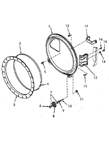 Rear Bulkhead, Felt Seal And Cylinder Roller parts for Speed Queen Dryer NE8633L43928 from AppliancePartsPros.com