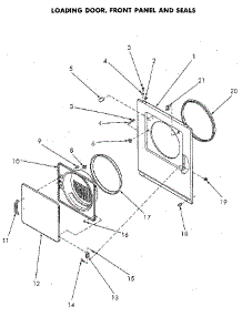 Loading Door And Seals parts for Speed Queen Dryer NE8833W43931 from AppliancePartsPros.com