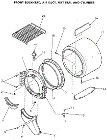 Front Bulkhead parts for Speed Queen Dryer NE8833W43931 from AppliancePartsPros.com
