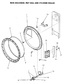 Rear Bulkhead parts for Speed Queen Dryer NE8833W43931 from AppliancePartsPros.com